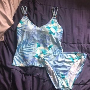 Blue Flower Tankini